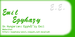 emil egyhazy business card